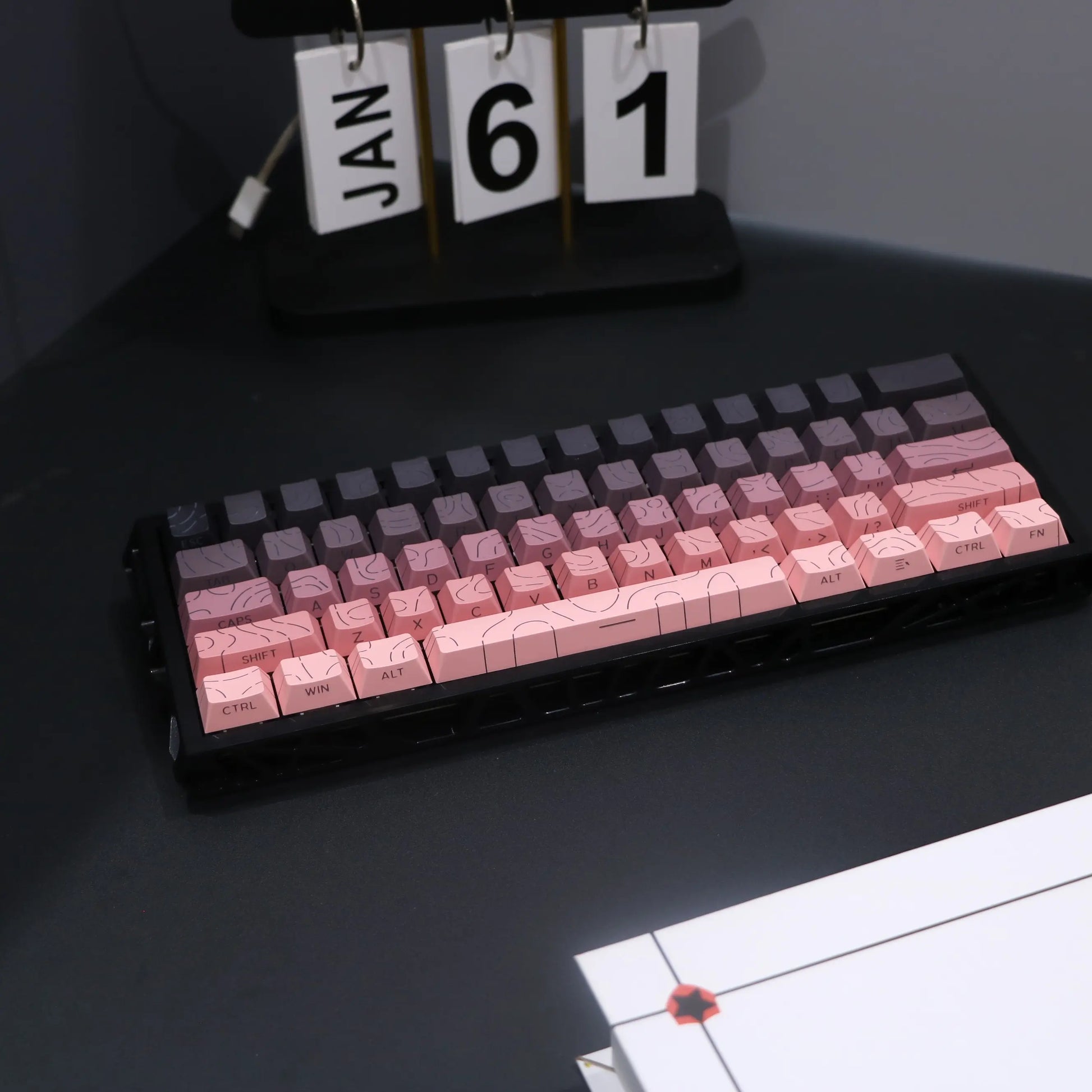 60% Mechanical Keyboard, Fresh Blue Translucent Gasket Mount Hot-Swappable RGB Wired Gaming Keyboard with Red Switch, N-Key Rollover for Clean Aesthetic PC Setup, 60 Percent Keyboard Compact