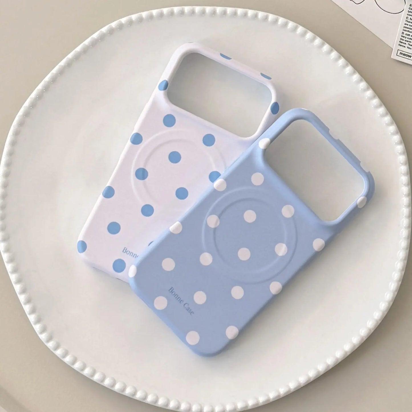 Magnetic Polka Dot Phone Case for Iphone 17 Pro Max, 16 Plus, 15, 14, 13 - Compatible with Magsafe,Matte Slim Durable, Shockproof Handheld Cellphone Devices Cover,Aesthetic Protective Phone Cover for Women Girl