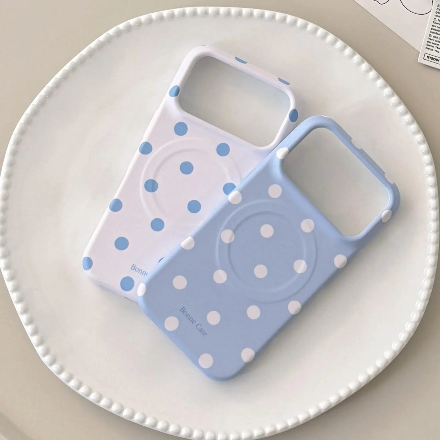 Magnetic Polka Dot Phone Case for Iphone 17 Pro Max, 16 Plus, 15, 14, 13 - Compatible with Magsafe,Matte Slim Durable, Shockproof Handheld Cellphone Devices Cover,Aesthetic Protective Phone Cover for Women Girl