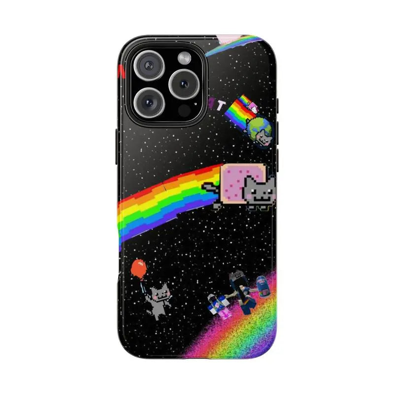 Nyan Cat Phone Case, Suitable for Iphone 17-11 Pro Max/Plus and Samsung Galaxy S23-25