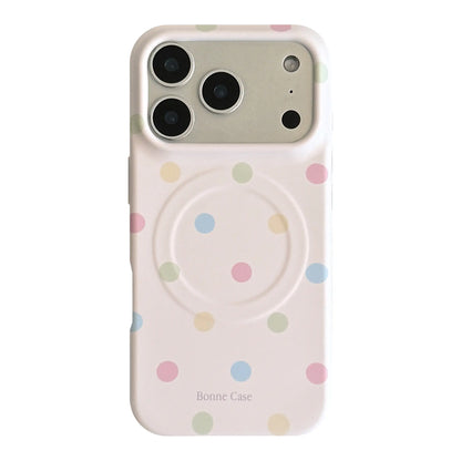 Magsafe-Compatible Polka Dot Candy Color Silicone-Soft TPU Case for Iphone 17,16,15,14 Pro Max - Slim, Anti-Scratch, Shockproof Protective Cover with Comfortable Grip for Women, Women Girls