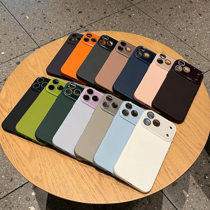 Phone Case for Iphone 17 16 15 14 13 12 11 Pro Max Solid Color Full Camera Lens Protection Compatible with Iphone Case (,Iphone 17 Pro Max),Back to School,Back to School Haul