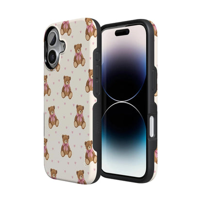 Casely iPhone 17 Case - Cuddle Up Teddy Bear Design | Bold Protection & MagSafe Compatible