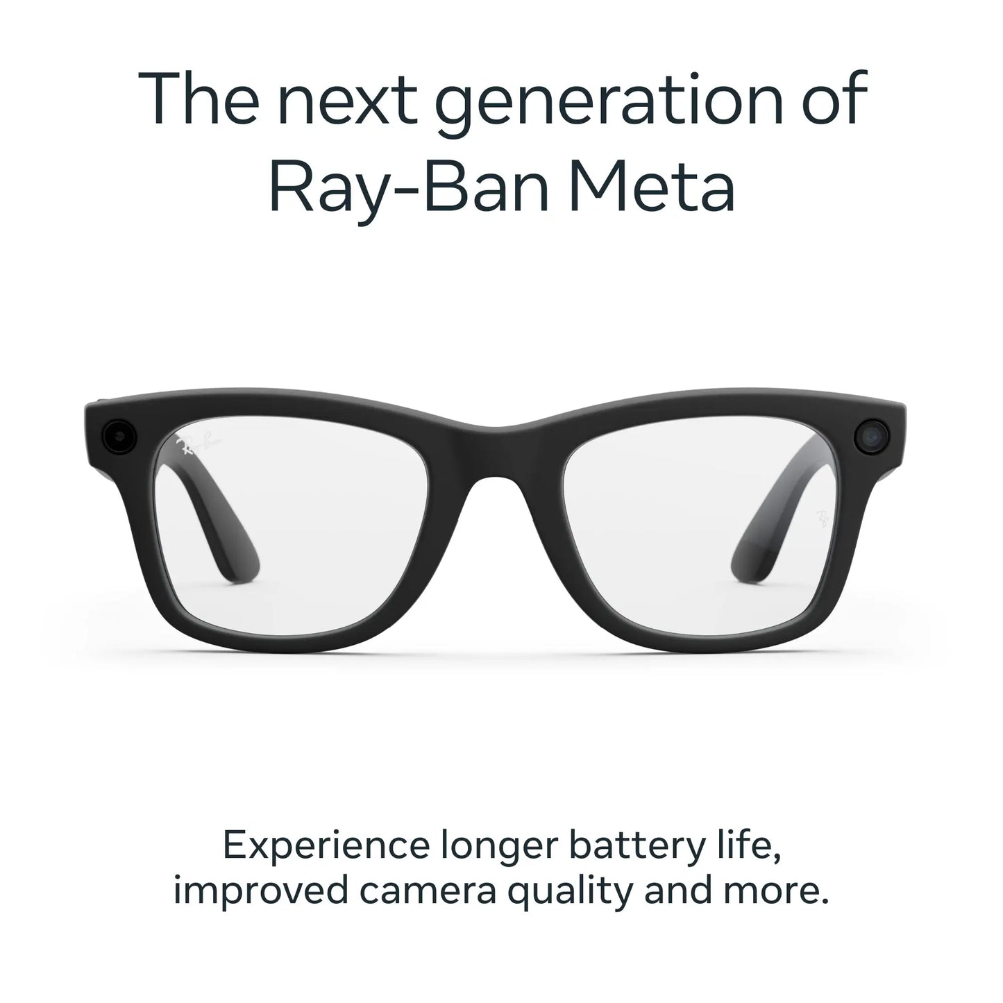 Ray-Ban Meta Wayfarer (Gen 2) Matte Black Clear Lenses