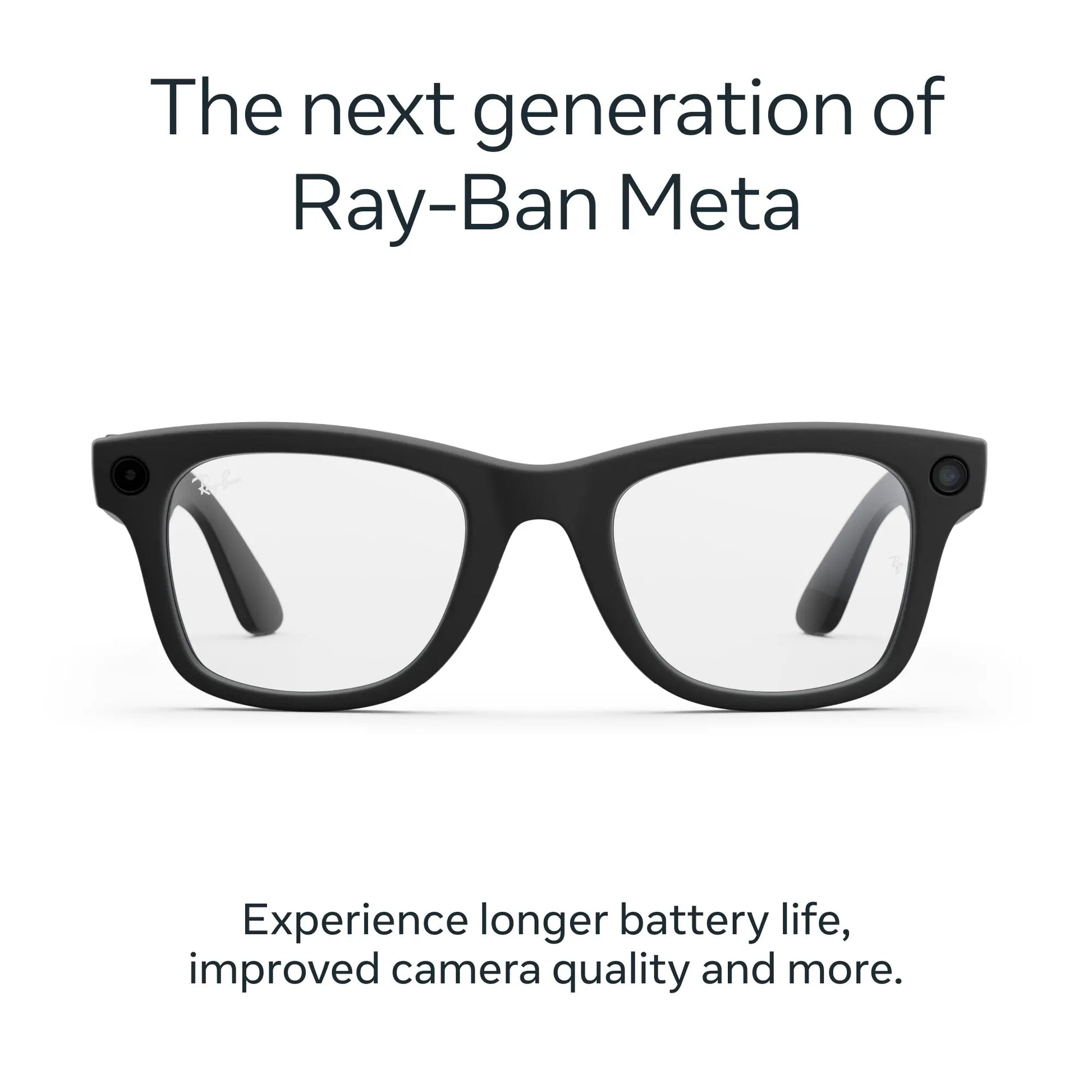 Ray-Ban Meta Wayfarer (Gen 2) Matte Black Clear Lenses