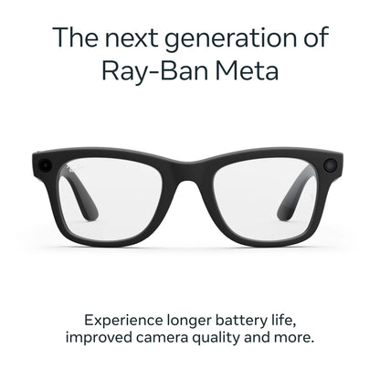 Ray-Ban Meta Wayfarer (Gen 2) Matte Black Clear Lenses