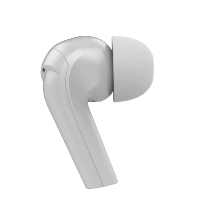 NUU Buds A - Wireless Active Noise Cancelling Earbuds with ENC Voice Call Reduction, 30 Hours Playtime, and Sleek Pearl White Design