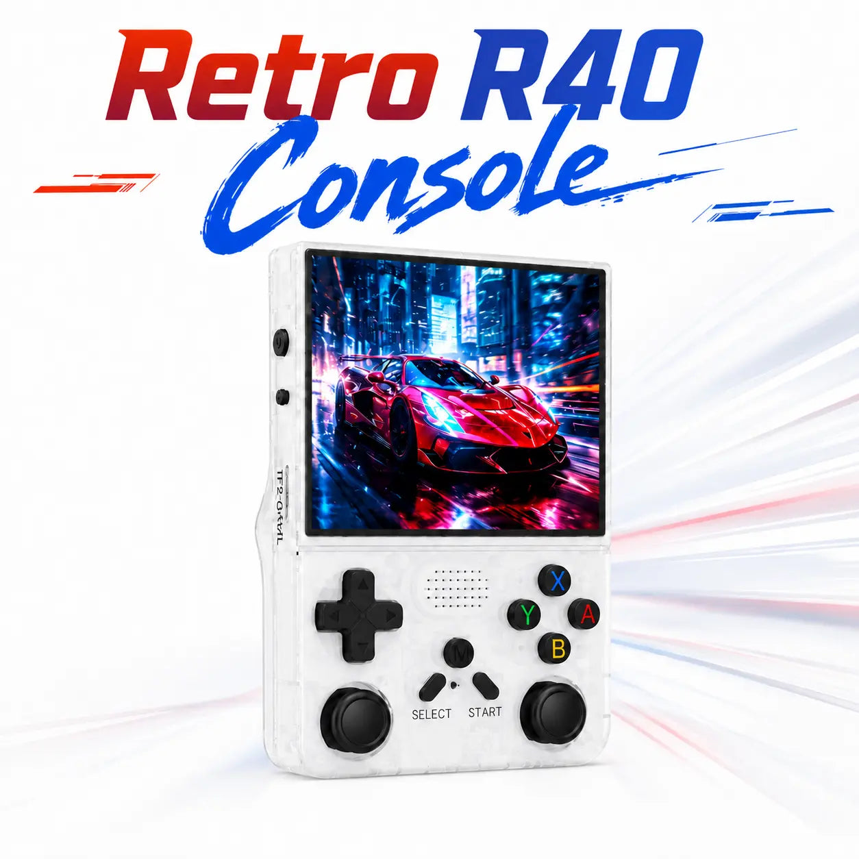 R40 Retro Handheld Game Console, Pre-Loaded Classic Games Plug & Play, Portable Pocket Video Game System, Nostalgic Arcade Gift for Kids & Adults