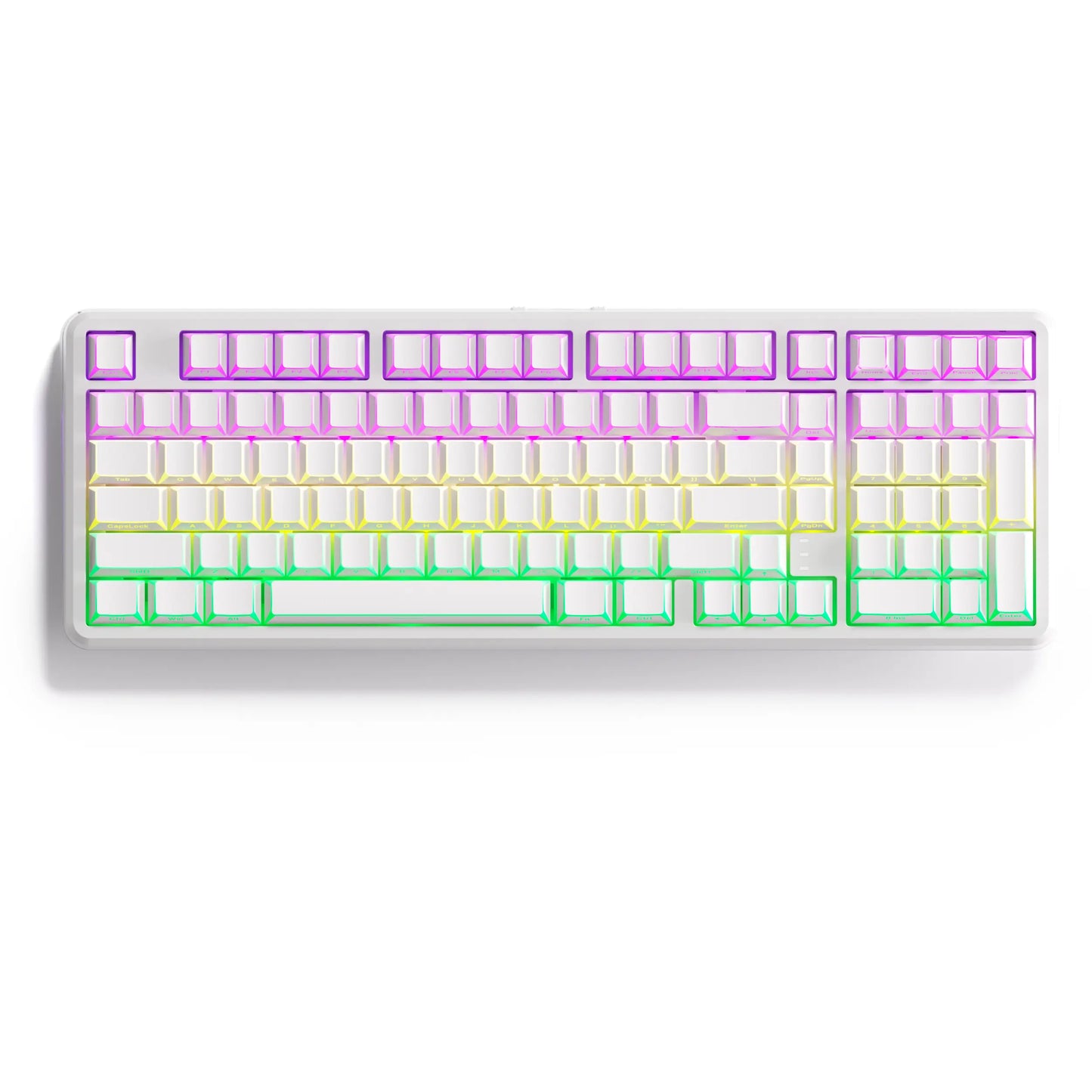XVX M98 Tri-Mode Wireless Mechanical Keyboard with Number Pad, Bt5.0/2.4Ghz/Usb-C, Pre-Lubed Switches, Gasket Structure, Hot Swappable Custom Creamy Keyboard, 8000Mah, Gaming Keyboard, Office Keyboard, RGB Backlit, Keyboard for Work Tiktokshopbacktoschoo
