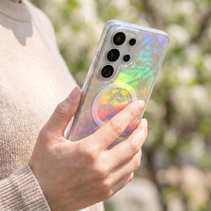 For Samsung Galaxy S26 Magnetic Phone Case IMD Process Mother-Of- Color Plating for S26 Ultra Iridescent Gradient HNX18PLXC