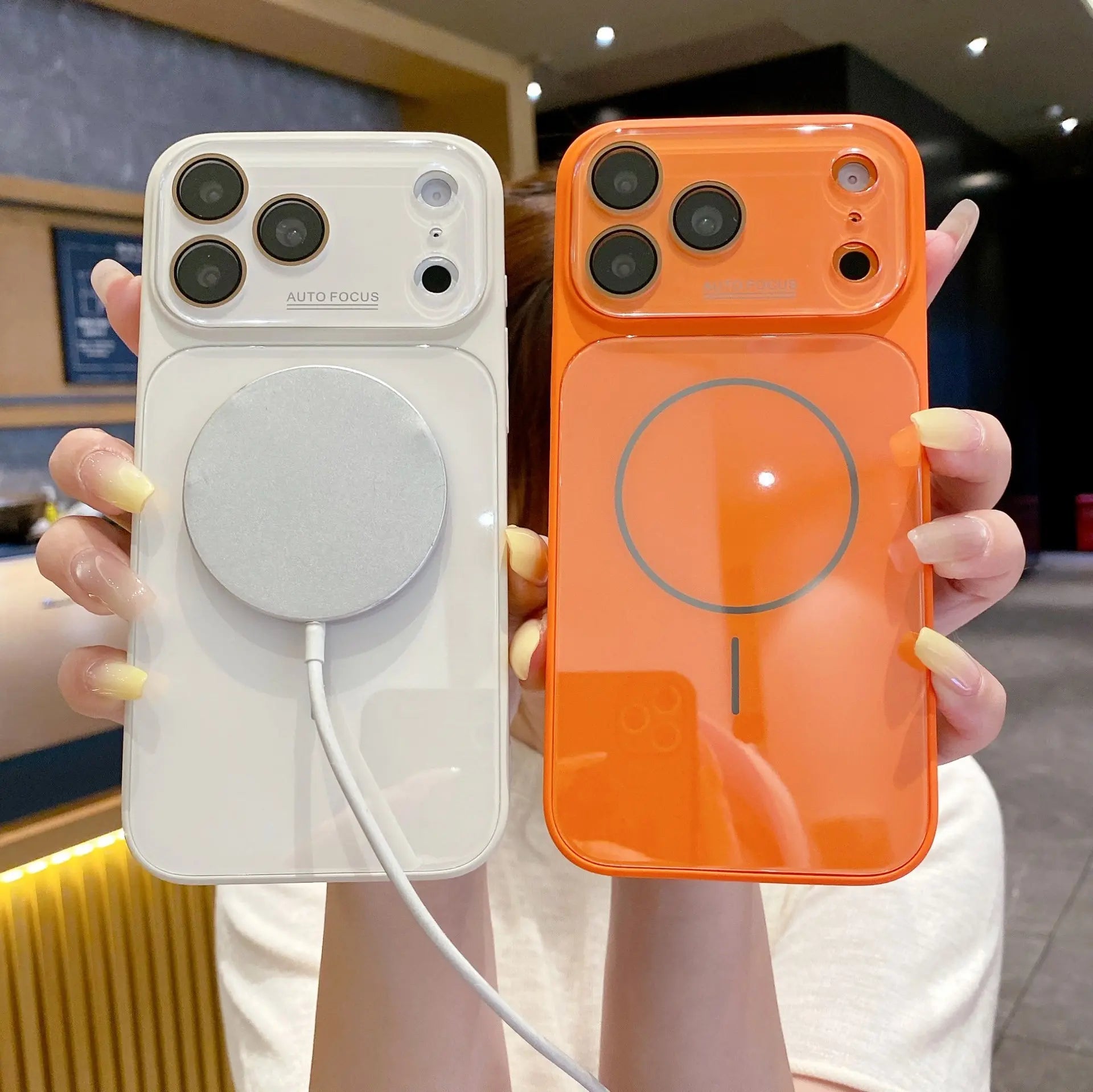 Magnetic Glass Back Smartphone Casing with Built-In Lens Protector, Anti-Fingerprint Handheld Cellphone Case for Iphone 17 Pro Max, 16, 15, 14, 13 Series - New Summer Vibe, Cover