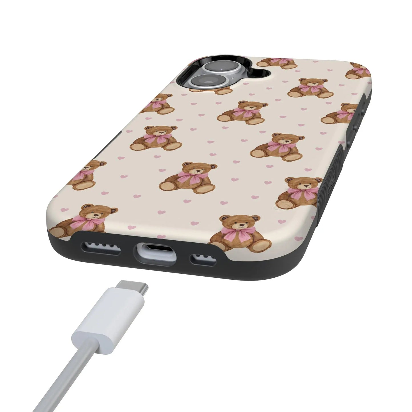 Casely iPhone 17 Case - Cuddle Up Teddy Bear Design | Bold Protection & MagSafe Compatible