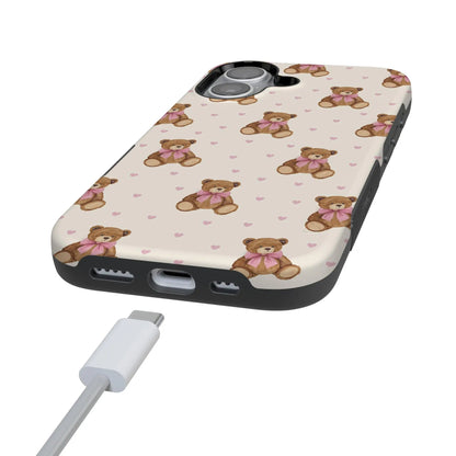 Casely iPhone 17 Case - Cuddle Up Teddy Bear Design | Bold Protection & MagSafe Compatible