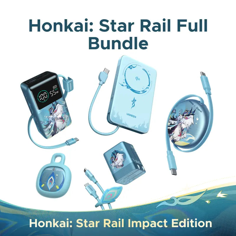 UGREEN × Honkai: Star Rail Edition 10000Mah 55W Built-In Cable Power Bank,Qi2 10000Mah Magnetic Power Bank,65W Mini USB C Charger Block Fast Charging with USB C Cable ,100W Retractable USB C Cable(3.3Ft ) ,Finetrack Mini2 Tracker Tags (Ios Only) Tiktoksho