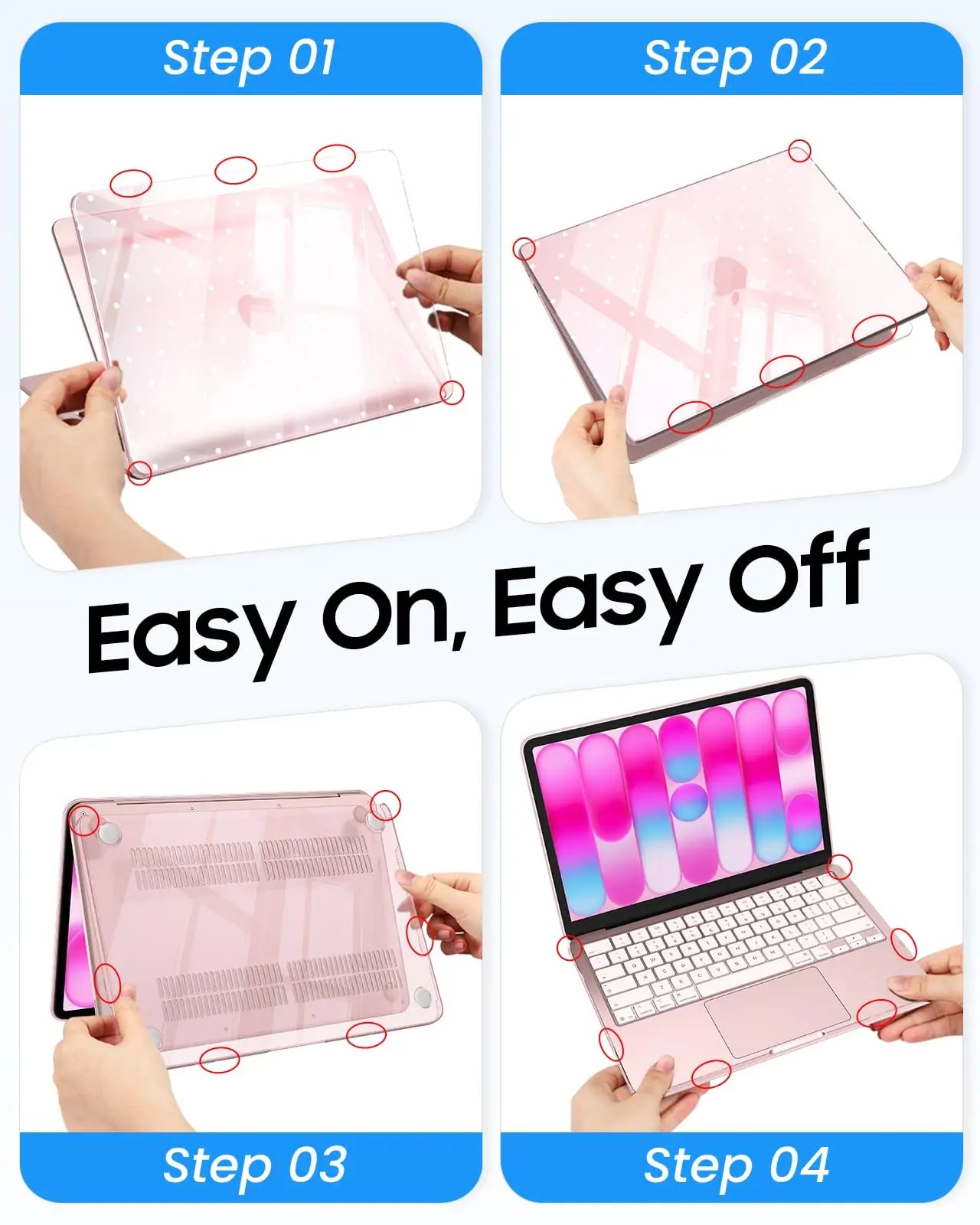 Fintie Full-Edge Laptop Protective Case for Macbook Neo 2026, with Clear Keyboard Cover and Screen Protector, Ultra-Thin Lightweight Plastic Snap-On Cover and Vented Bottom - [No Macbook Included]