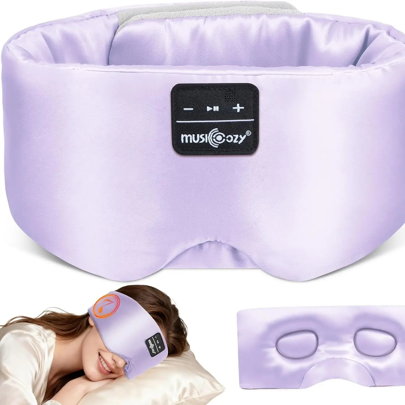 MUSICOZY Side Sleeper’S Dream: Silk Bluetooth 5.4 Sleep Mask & Headphones, Sleep Mask，Total Blackout, Perfect for Travel & Restful Sleep,Summerwins,Dealsforyoudays,Father'S Day