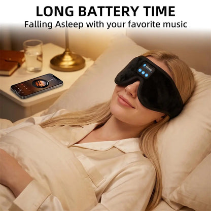3D Bluetooth Sleep Mask Headphones for Insomnia, Morelax Adjustable 100% Blackout Wireless Eye Mask with Headphones, HD Stereo, Perfect for Home, Travel, Office, Yoga, Gift for Friends