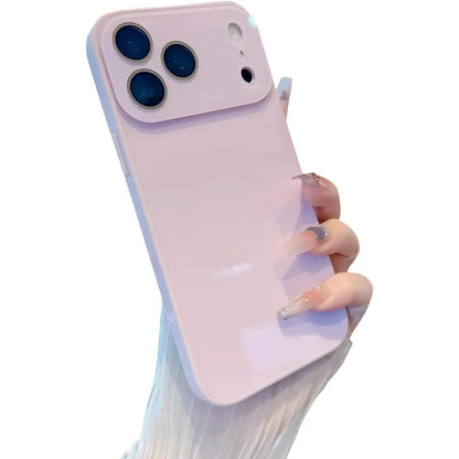 Luxury Crystal Texture Solid Color Smartphone Case - Skin-Friendly Touch Protective Cover for Iphone 17/16/15/14/13 Pro Max Handheld Cellphone Devices, Rose Pink Protection,Back to School,Back to School Haul