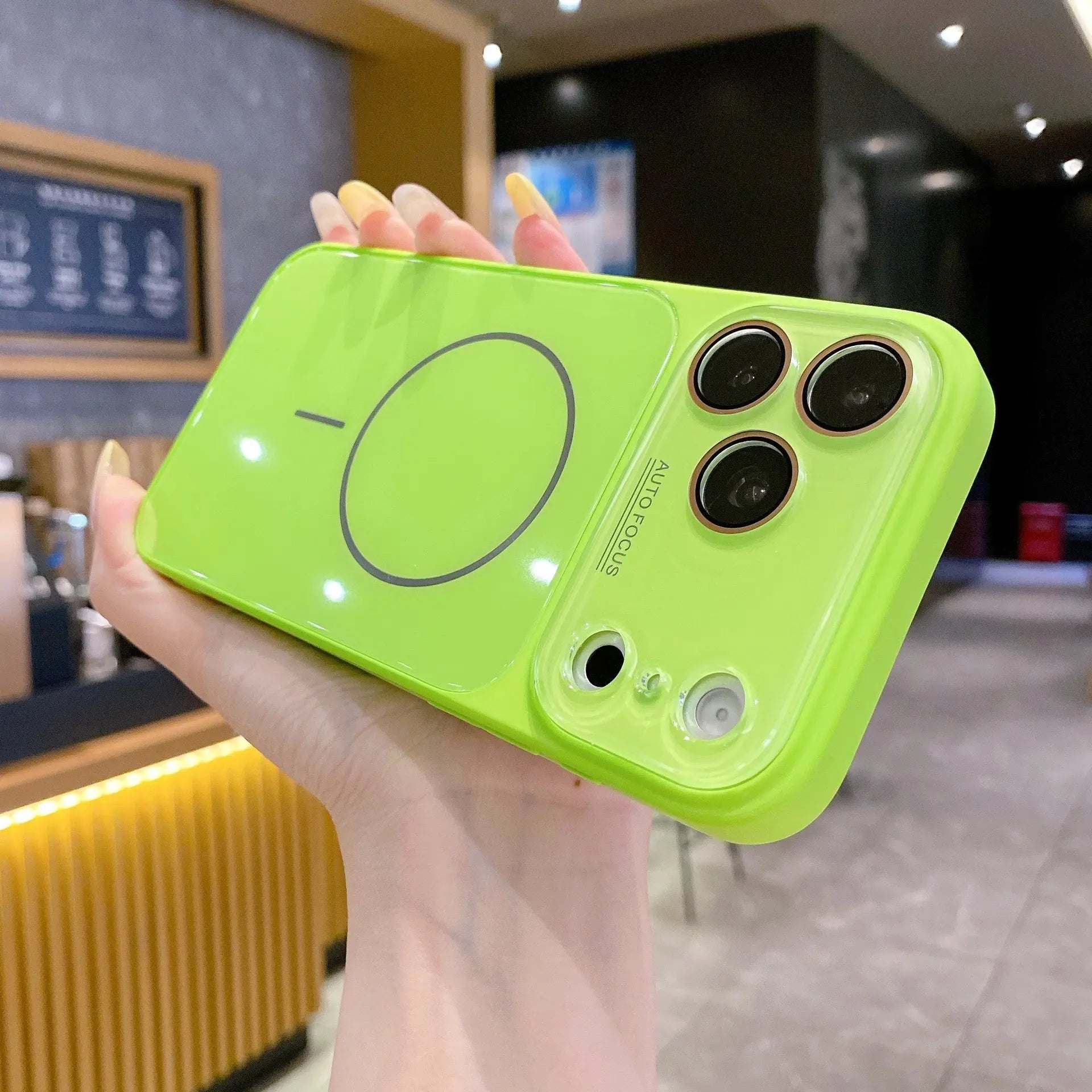 Magnetic Glass Back Smartphone Casing with Built-In Lens Protector, Anti-Fingerprint Handheld Cellphone Case for Iphone 17 Pro Max, 16, 15, 14, 13 Series - New Summer Vibe, Cover