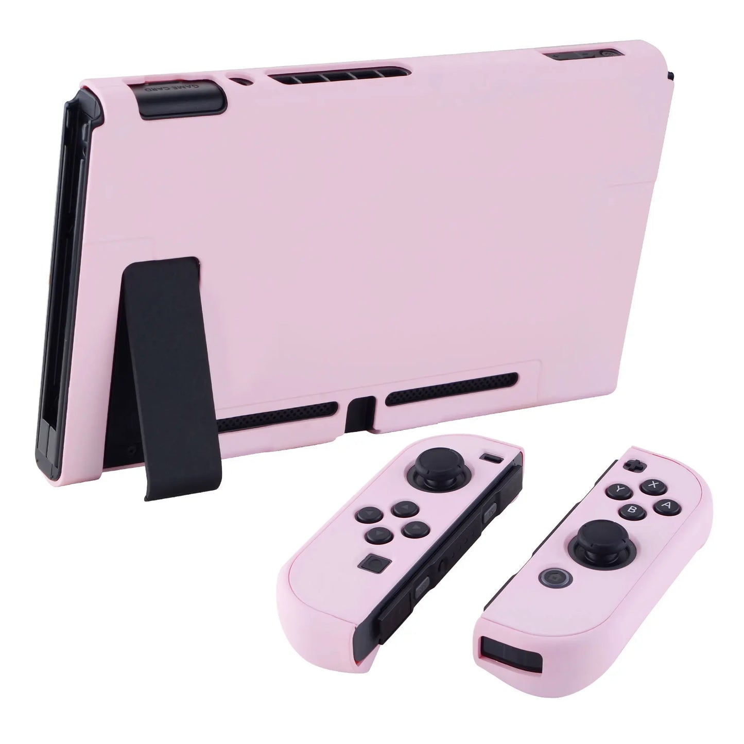 Playvital Customized Dockable Hard Shell Protective Case for Nintendo Switch Console - Black