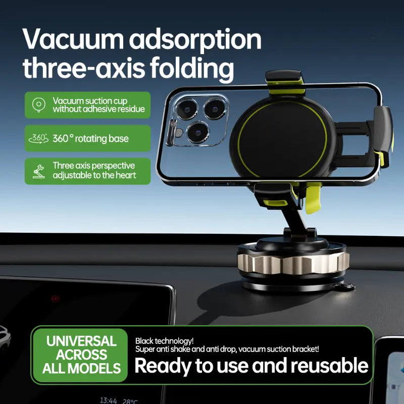 Adjustable Magnetic Car Phone Mount with 360° Rotation and Touch Sensitivity - Essential Travel Accessory for Motorists with MagSafe Compatibility