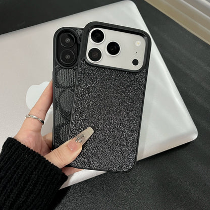 Patterned Leather Iphone Case - Phone Accessories for Iphone 13-17 Series (13,14,15 Pro Max,16 Plus,17 Pro Max Included) - High-End Unisex Accessory with Raised Bezels Enhanced Protection, Festive Gift Pick