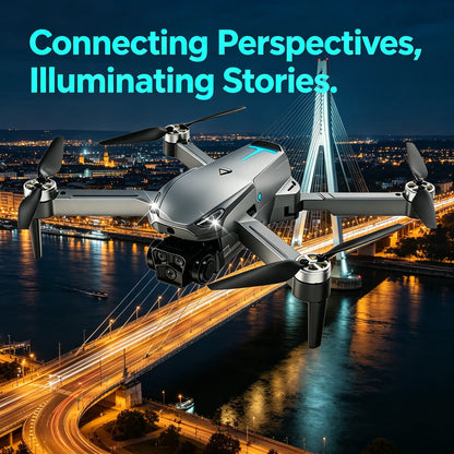 M8 Pro 2026 Foldable Aerial Drone with 4K UHD EIS Anti-Shake Camera, GPS Positioning, 5G Wifi FPV, Intelligent Obstacle Avoidance, Auto Return & 360° Flip, 2 Batteries for Beginners & Adults