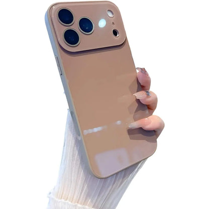 Luxury Crystal Texture Solid Color Smartphone Case - Skin-Friendly Touch Protective Cover for Iphone 17/16/15/14/13 Pro Max Handheld Cellphone Devices, Rose Pink Protection,Back to School,Back to School Haul
