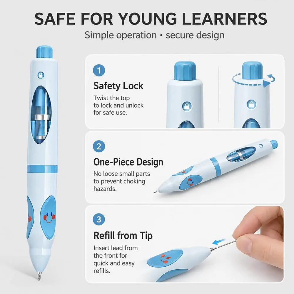 Write Right Ergonomic Pen Grip Writing Aid - Self-Advancing, Posture-Training Cute Pencils for Students, Home Tutoring - Pen Control Flexibility Tool, 12 Refills, Smiley Face Designs - Back to School Haul, First Day of School Supplies (2026-2027 Season)
