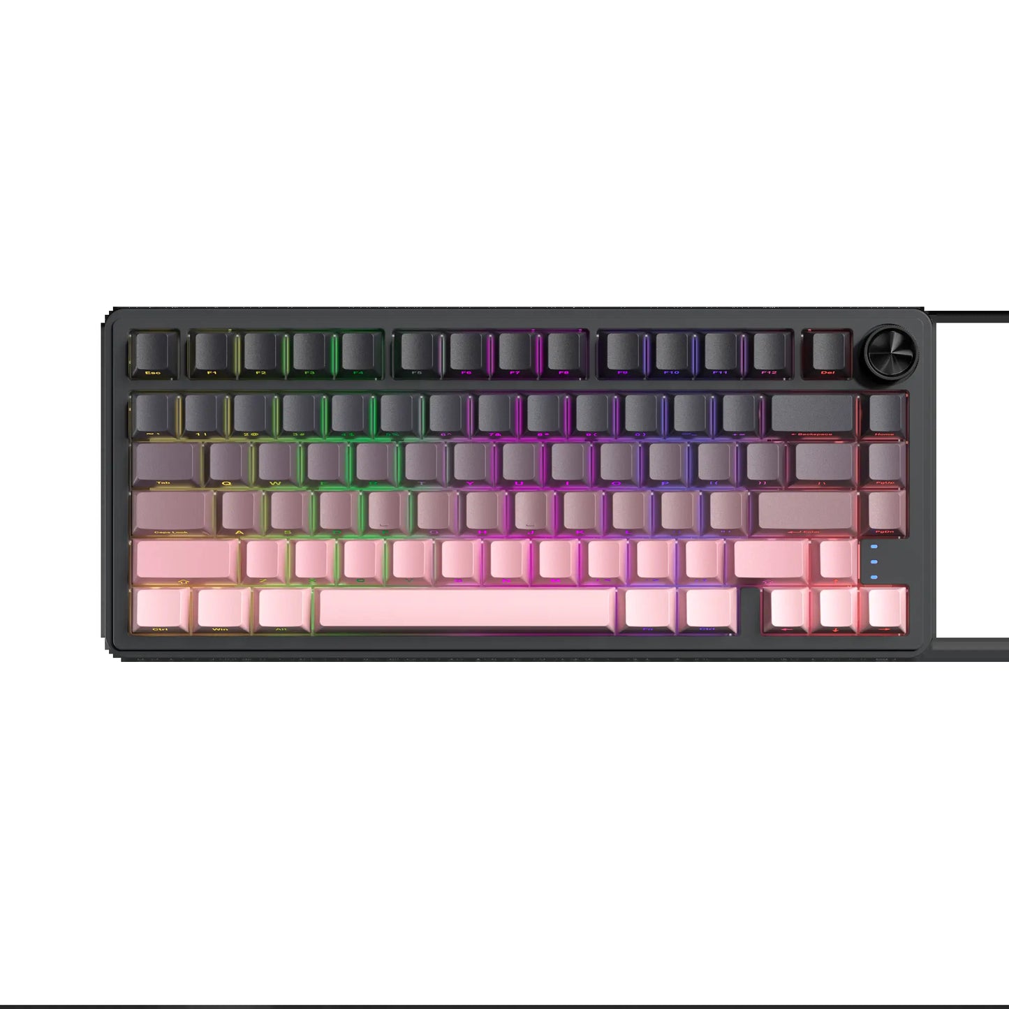 ZIFRIEND&FURYCUBE RX75 PRO Wireless Mechanical Creamy Keyboard,Tri-Mode Type-C/2.4G/Bluetooth Music Rhythm Sync RGB Backlight Keyboard,Multimode Gaming Keyboard for Gaming, Office, Career Women,Multimedia Roller Key