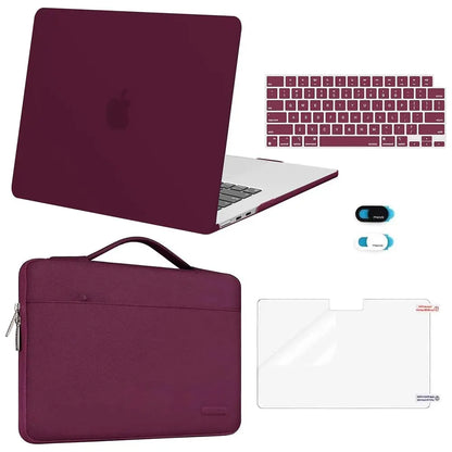 MOSISO Compatible with Macbook Air 15 Inch Case M5 2026 M4 2025 M3 M2 2024 2023 A3448 A3241 A3114 A2941,Protective Hard Shell&Carrying Sleeve Bag&Keyboard Cover&Webcam Cover&Screenfilm, School, Commuting, Daily Protection, Screen Protector, Plastic, Polyc
