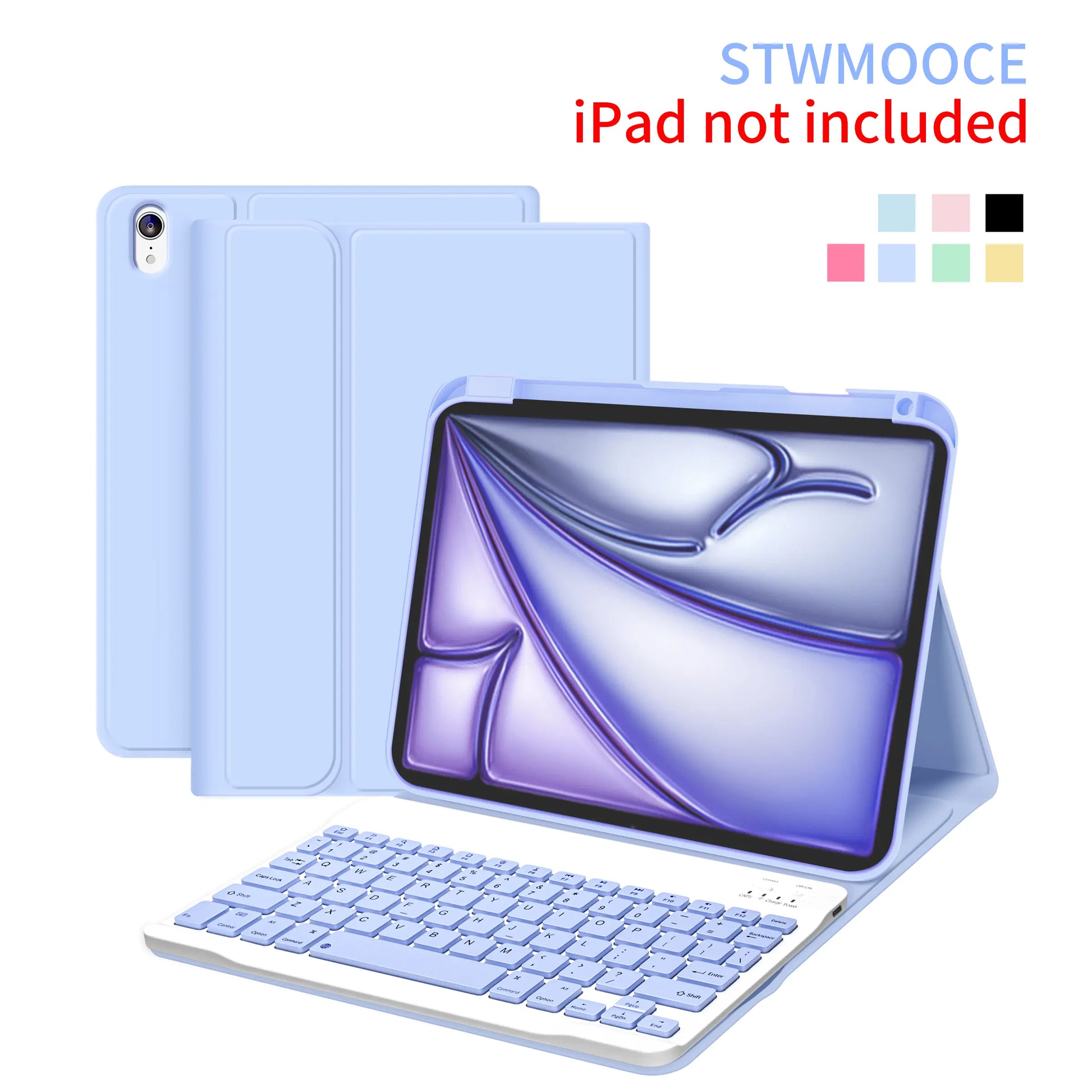 STWMOOCE Ipad Case with Wireless Keyboard, Detachable Tablet Bluetooth Keyboard Magnetic Cute Case for 10.2-Inch Ipad 7/8/9Th, 10.9/11-Inch Ipad 10Th/A16, Ipad Air 4/5Th, 11-Inch Ipad Air M2/M3/M4, Ipad Pro 11-Inch 1/2/3/4Th Gen, Pencil Holder Pink Cover