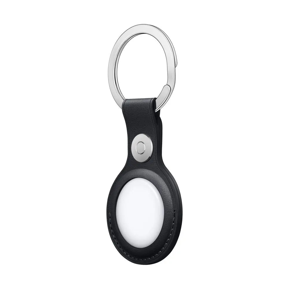 Official Apple Leather Key Ring for Airtag - Midnight (Accessory Only)
