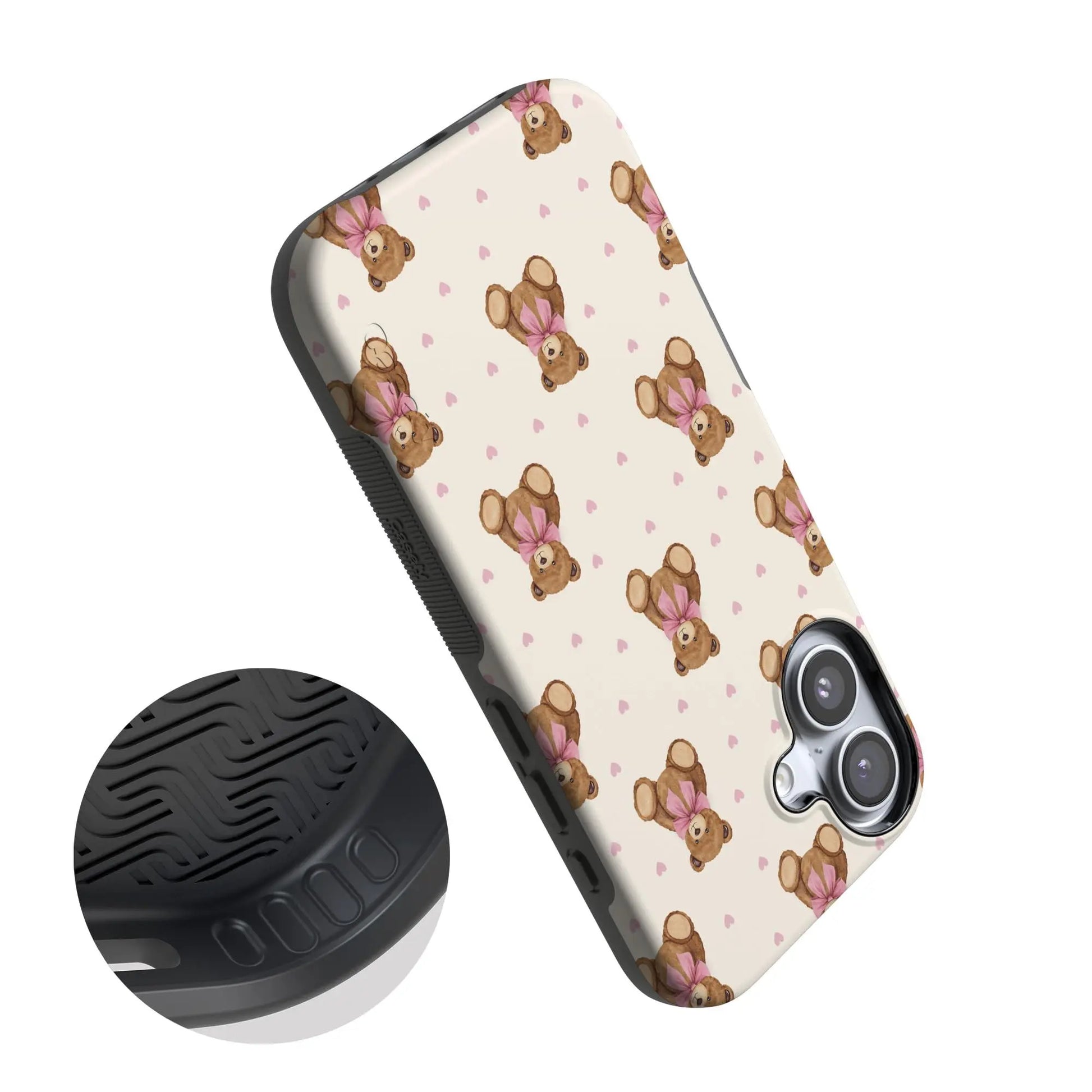 Casely iPhone 17 Case - Cuddle Up Teddy Bear Design | Bold Protection & MagSafe Compatible