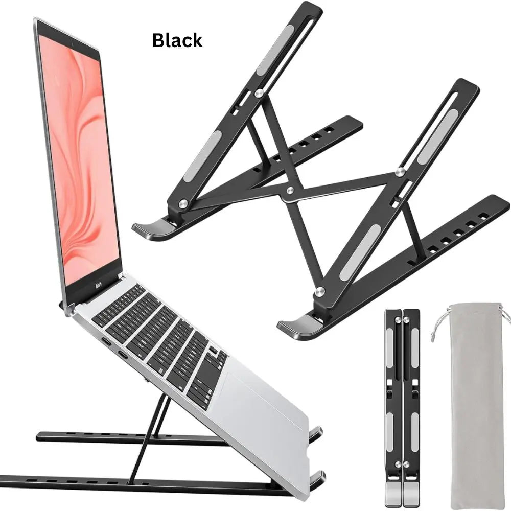 Laptop Stand for Desk – 7-Level Adjustable Ergonomic Laptop Riser with Storage Bag | Fits 10"–16" Macbook Air/Pro, HP, Dell, Lenovo & More