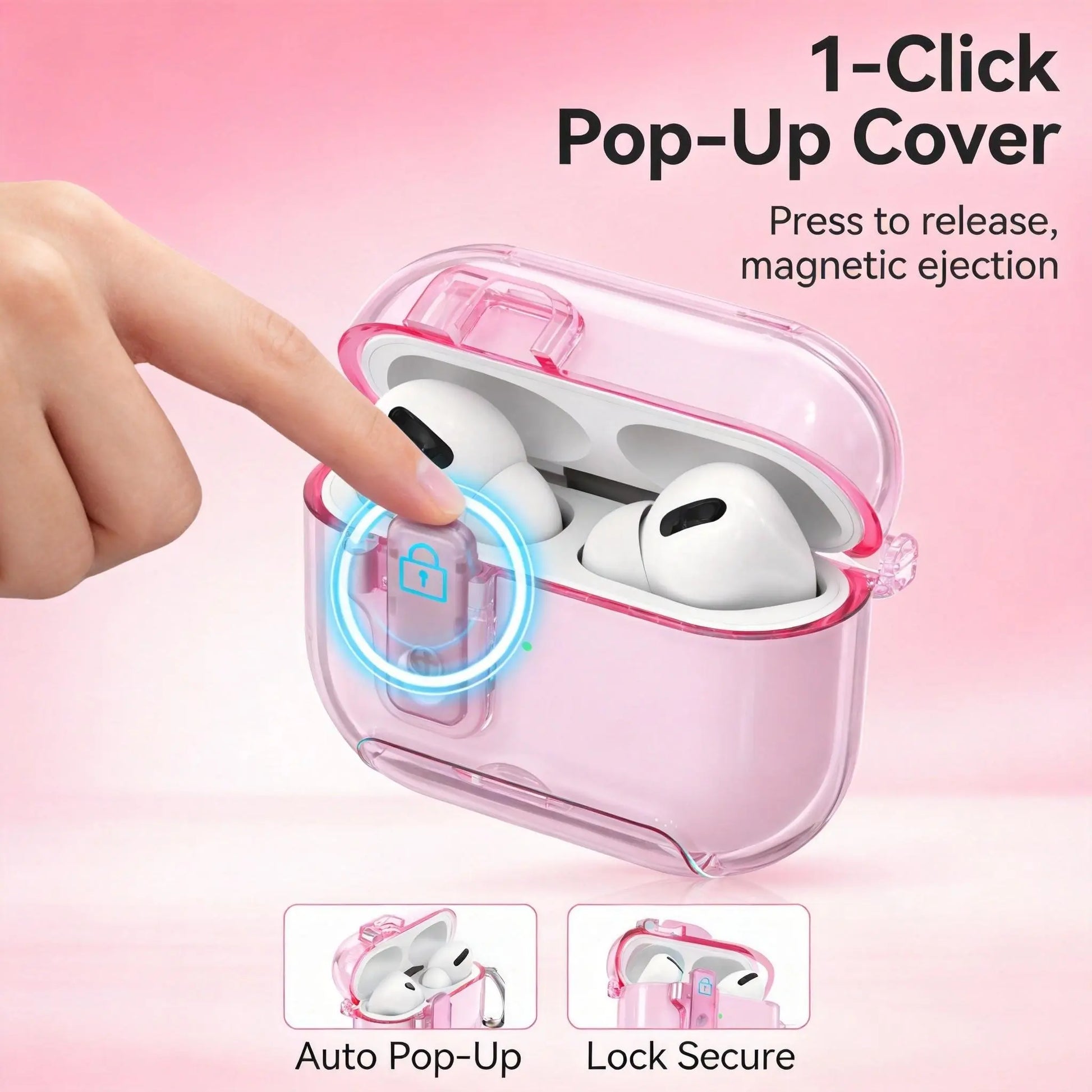Frosted Clear Airpods Case for Airpods 4 & Pro 2 & Pro 3 - Pop-Up Cover with Phone Stand, Semi-Transparent TPU Anti-Drop Shell Summerwins Airpods 4 Cases Airpods ,Free Ship,Free Ship Tiktokshopbacktoschool,Back to School,Back to School Haul