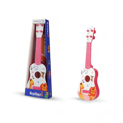 Kids' ABS Plastic Ukulele-Shape Music Toy, Mini Playable Educational Musical Instrument, Party Supplies, Birthday Christmas Gift