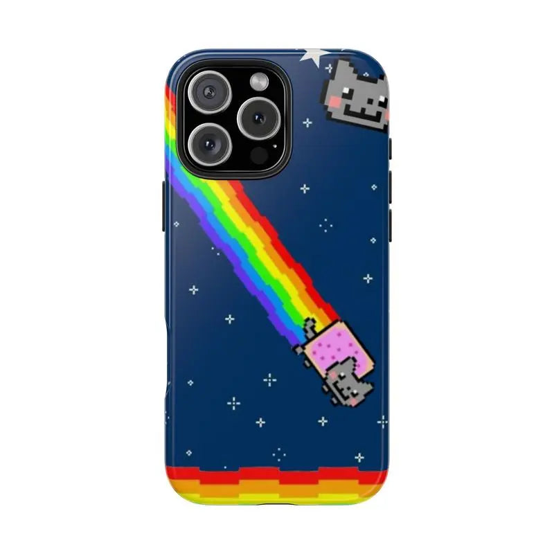 Nyan Cat Phone Case, Suitable for Iphone 17-11 Pro Max/Plus and Samsung Galaxy S23-25