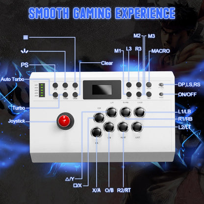 Nonbliep Wired Arcade Stick – Programming Function, Turbo Function, 9.8FT Braided Cable, Wired, for Playstation 5/Ps4/Pc/Android,Back to School,Back to School Haul