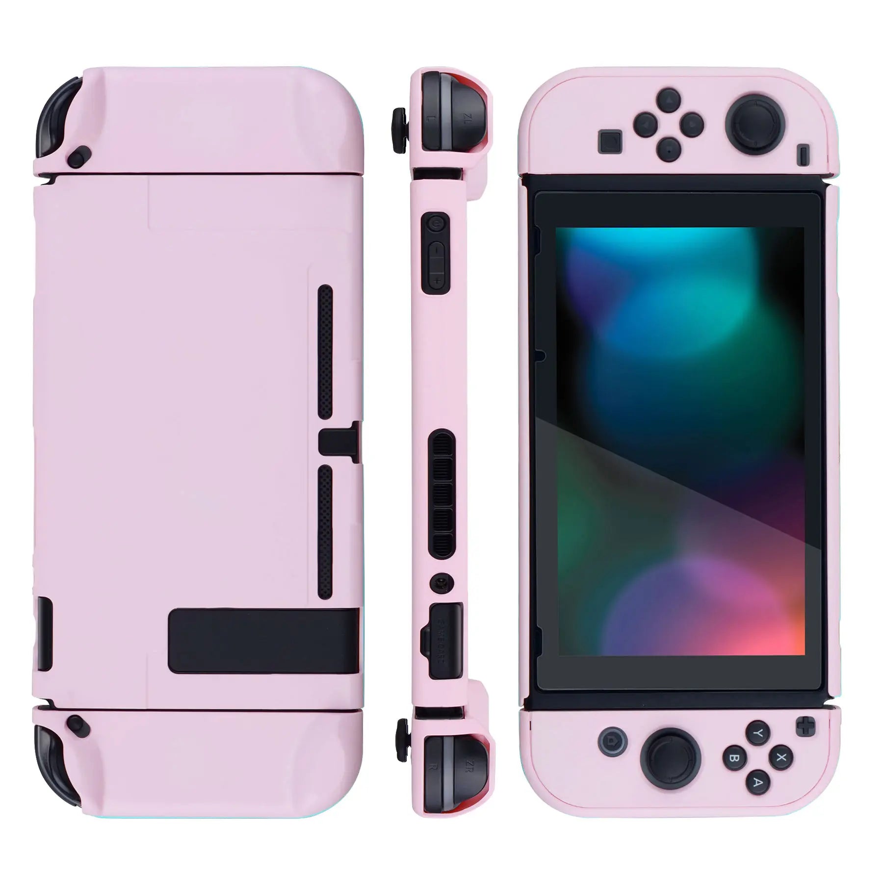 Playvital Customized Dockable Hard Shell Protective Case for Nintendo Switch Console - Black