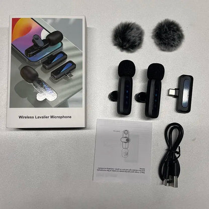 Premium Wireless Lavalier Microphone - USB Rechargeable Omnidirectional Mic for TikTok, YouTube, Vlogs, and Gaming Streaming
