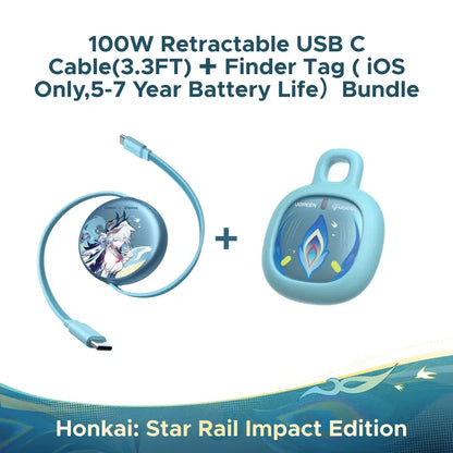UGREEN × Honkai: Star Rail Edition 10000Mah 55W Built-In Cable Power Bank,Qi2 10000Mah Magnetic Power Bank,65W Mini USB C Charger Block Fast Charging with USB C Cable ,100W Retractable USB C Cable(3.3Ft ) ,Finetrack Mini2 Tracker Tags (Ios Only) Tiktoksho