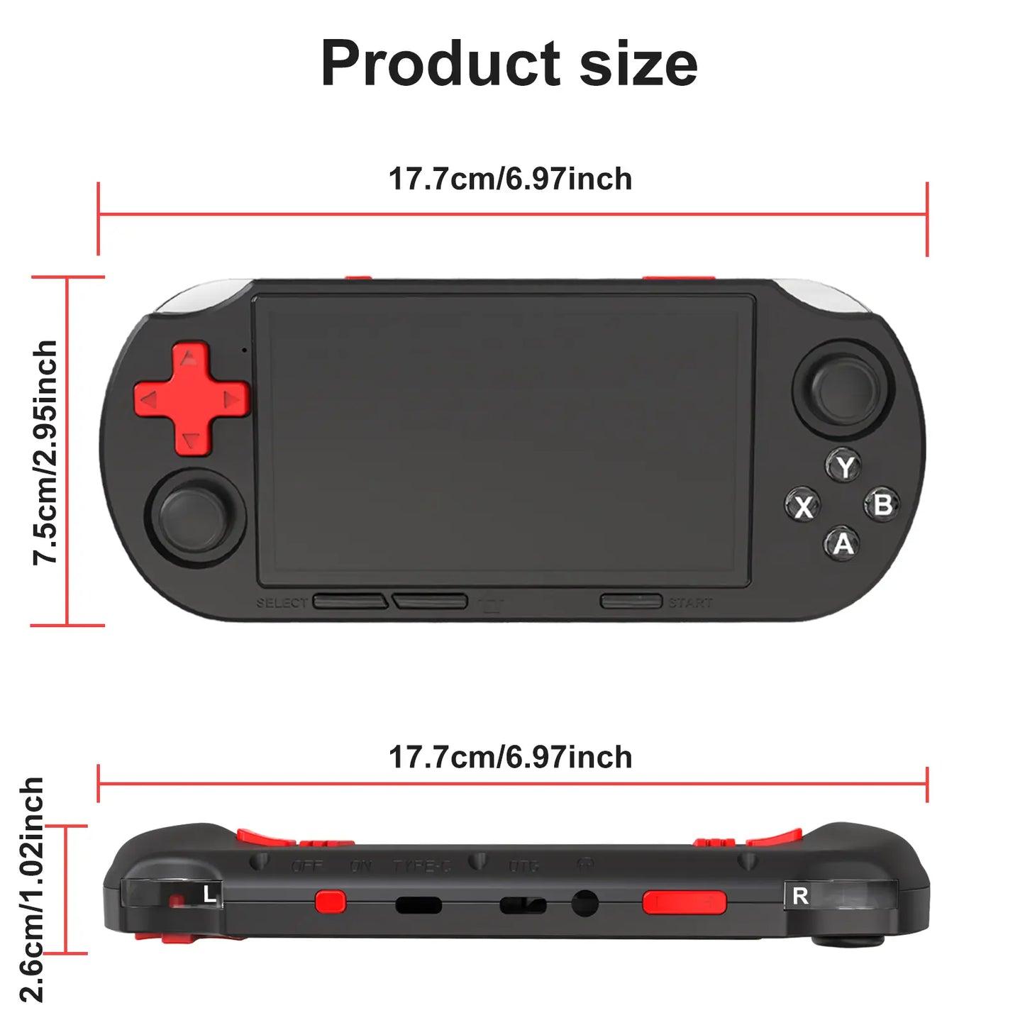 YLW ANS16 Handheld Retro Gaming Console 4.5-Inch IPS Screen 64GB Memory 16000 Games 14 Emulators RGB Lights 3000Mah Battery Portable Gift Compact Outdoorfun