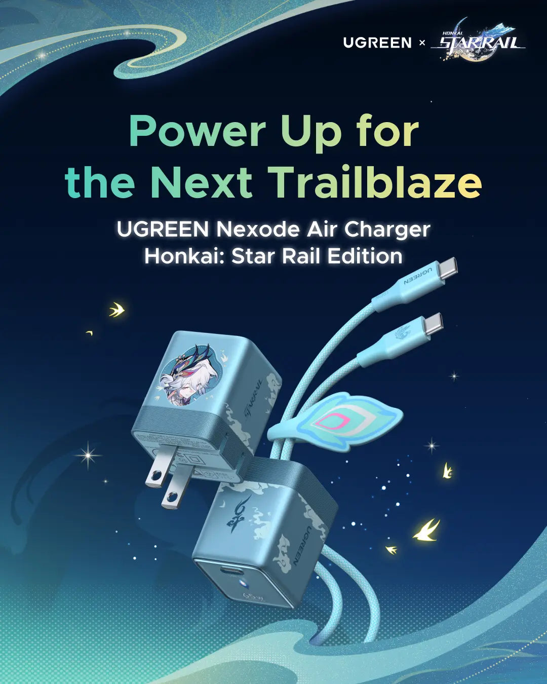 UGREEN × Honkai: Star Rail Edition 10000Mah 55W Built-In Cable Power Bank,Qi2 10000Mah Magnetic Power Bank,65W Mini USB C Charger Block Fast Charging with USB C Cable ,100W Retractable USB C Cable(3.3Ft ) ,Finetrack Mini2 Tracker Tags (Ios Only) Tiktoksho