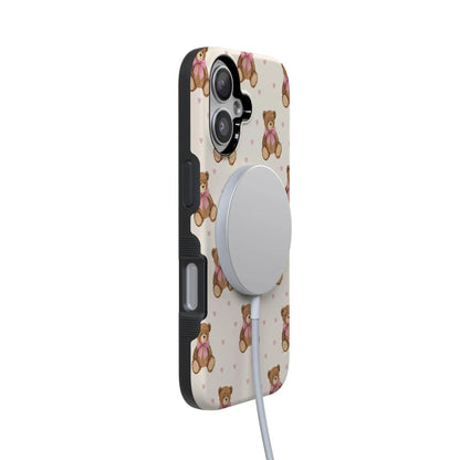 Casely iPhone 17 Case - Cuddle Up Teddy Bear Design | Bold Protection & MagSafe Compatible