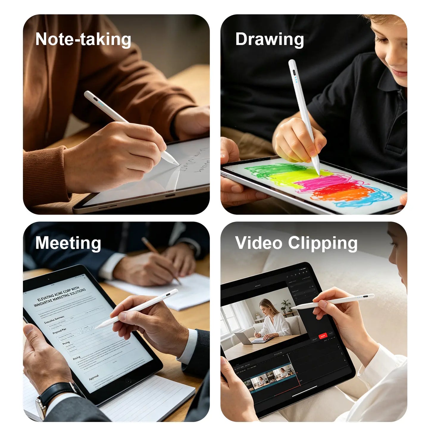 Stylus Pen for Ipad(2018-2026)-2X Fast Charge with Tilt Sensitivity & Palm Rejection for Ipad 11/10/9/8/7/6Th Gen, Air 5/4/3/M4/M3/M2, Pro 13"/12.9"/11"/M4, Mini 7/6/5Th Backtoschool