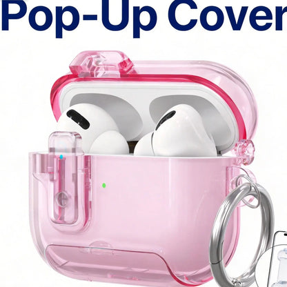 Frosted Clear Airpods Case for Airpods 4 & Pro 2 & Pro 3 - Pop-Up Cover with Phone Stand, Semi-Transparent TPU Anti-Drop Shell Summerwins Airpods 4 Cases Airpods ,Free Ship,Free Ship Tiktokshopbacktoschool,Back to School,Back to School Haul