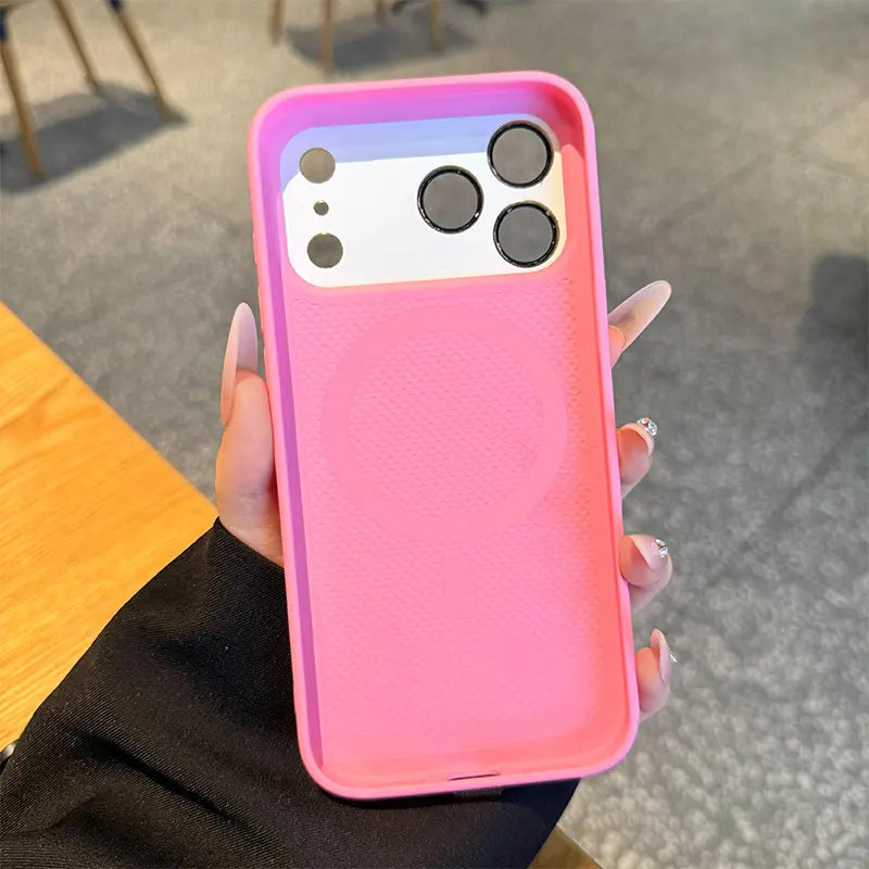 Dopamine Contrast Color Newly Upgraded with Magnetic Suction Suitable for Iphone17 16 15 14 13 plus Pro Max Magnetic Phone Case Contrast Color Full Lens Protection Compatible with Iphone 17 Pro Max Magnetic Phone Case No Paint Peeling, Anti-Fall An-Xs9527