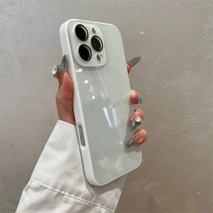 PORODO for Iphone16 Promax.Candy Macaron Crystal Clear Iphone Case, Skin-Feel Soft TPU Bumper & Hard PC Back, Full Lens Protection, Cute Minimalist Pink & White, Compatible with Iphone 17/16/15/14/13 Pro Max Plus