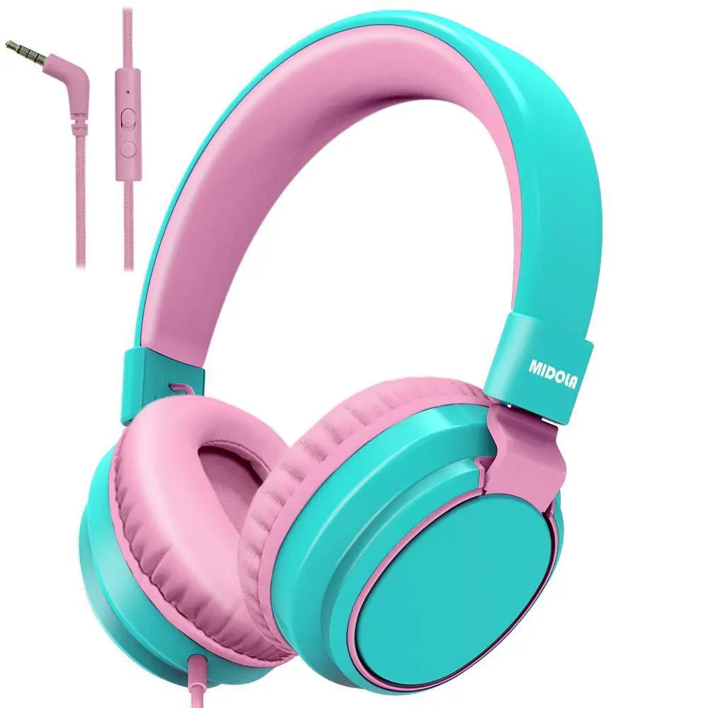 MIDOLA H01 Wired Over-Ear Gaming Headphones - Hi-Fi Audio, Active Noise Cancellation, Dual Mic, Folding Design, Extended Wear Comfort for Students, Daily Commute